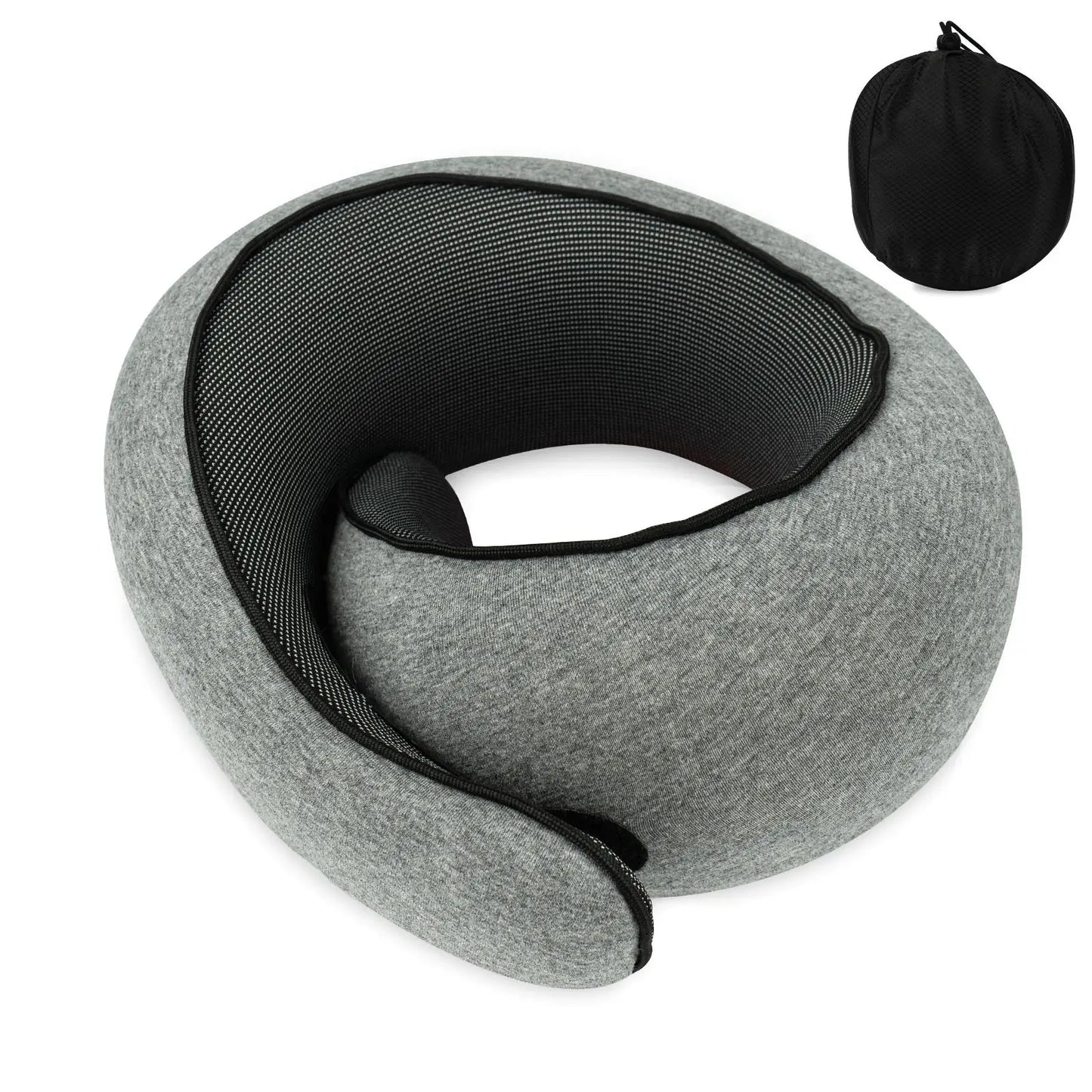 Memory Foam Travel Neck Pillow for Airplanes 360 Degree Head Support Sleeping Essential